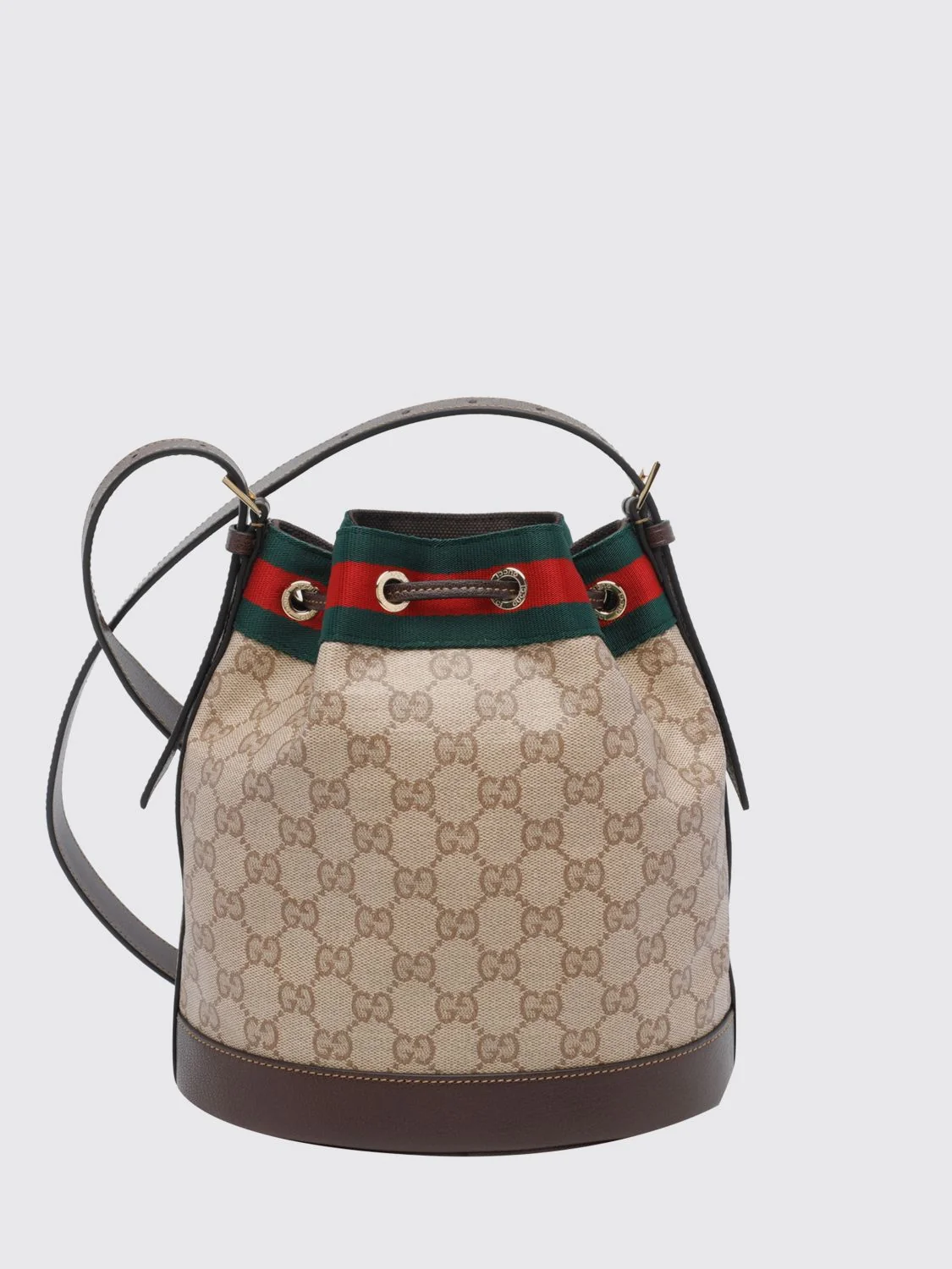 GUCCI OS venice mini gg monogram jacquard fabric bucket bag