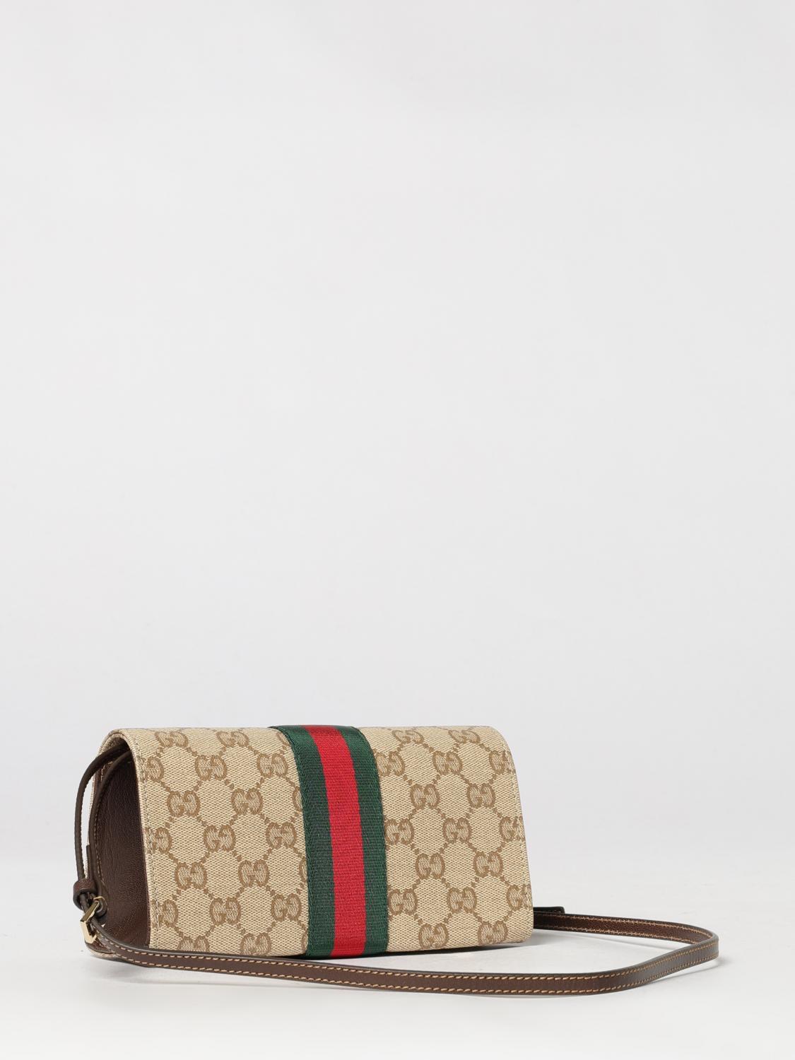 gg canvas mini top handle bag with web stripe