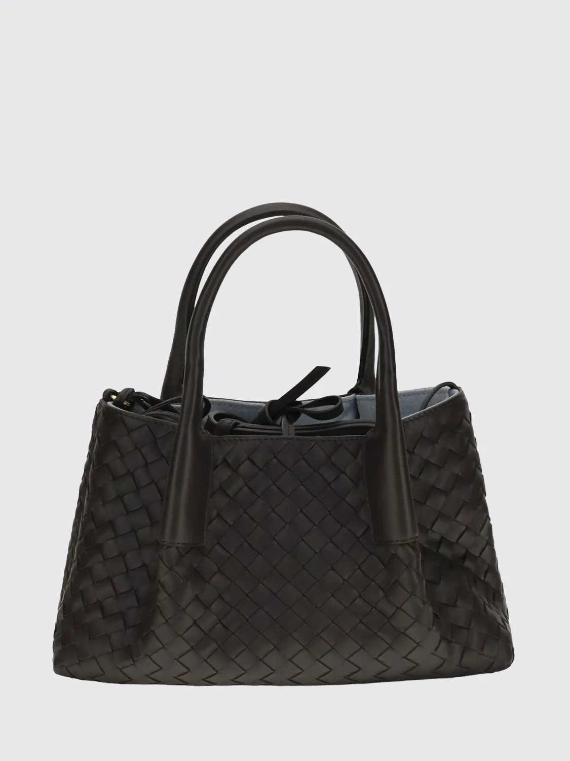 small pinacoteca handbag in intrecciato calfskin leather