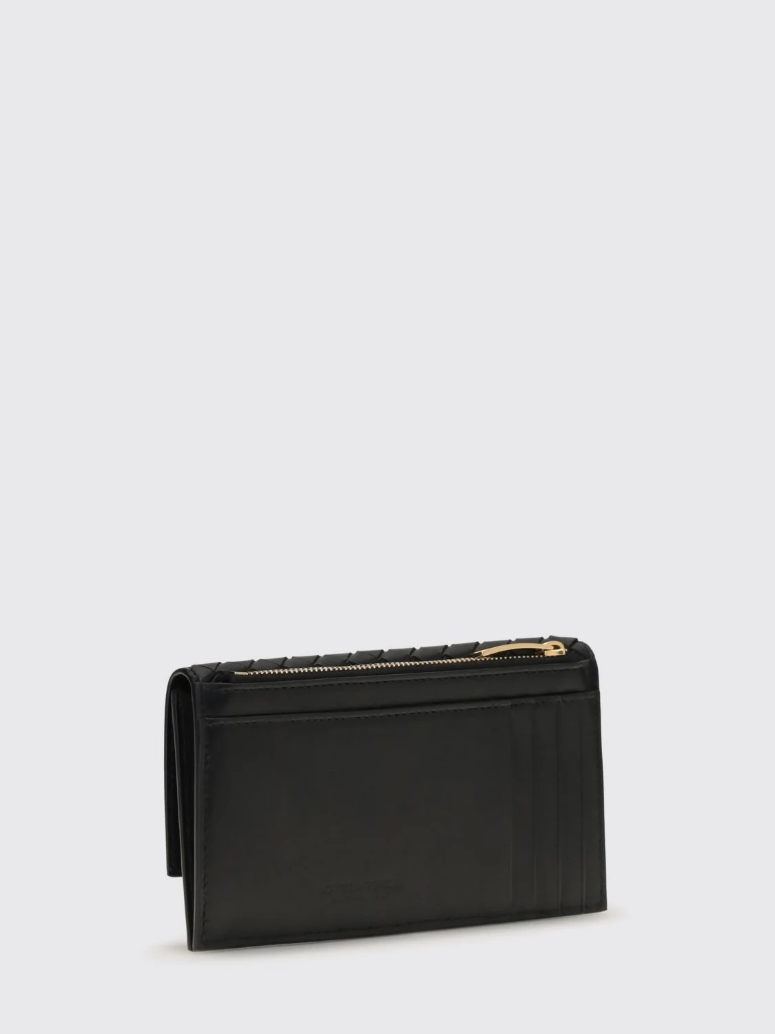BOTTEGA VENETA OS bifold zipped wallet in intrecciato lambskin leather