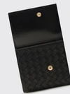 trifold wallet in intrecciato lambskin leather