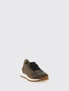 embroidered nylon and suede trainers with monili