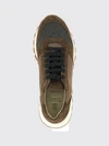 embroidered nylon and suede trainers with monili