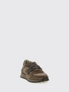 bicolour nylon and suede calfskin trainers
