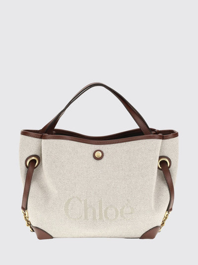 clover small canvas handbag chloé with jacquard logo