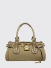 paddington suede calfskin handbag chloé with padlock
