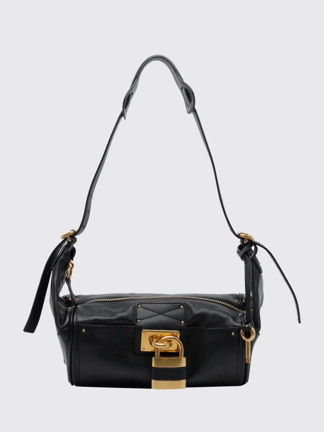 CHLOÉ OS paddington grained calfskin shoulder bag chloé with padlock