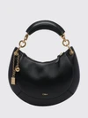 banana smooth calfskin handbag chloé with rigid handle