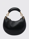 banana smooth calfskin handbag chloé with rigid handle