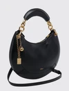 banana smooth calfskin handbag chloé with rigid handle