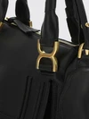 marcie small grained calfskin handbag chloé with woven handles