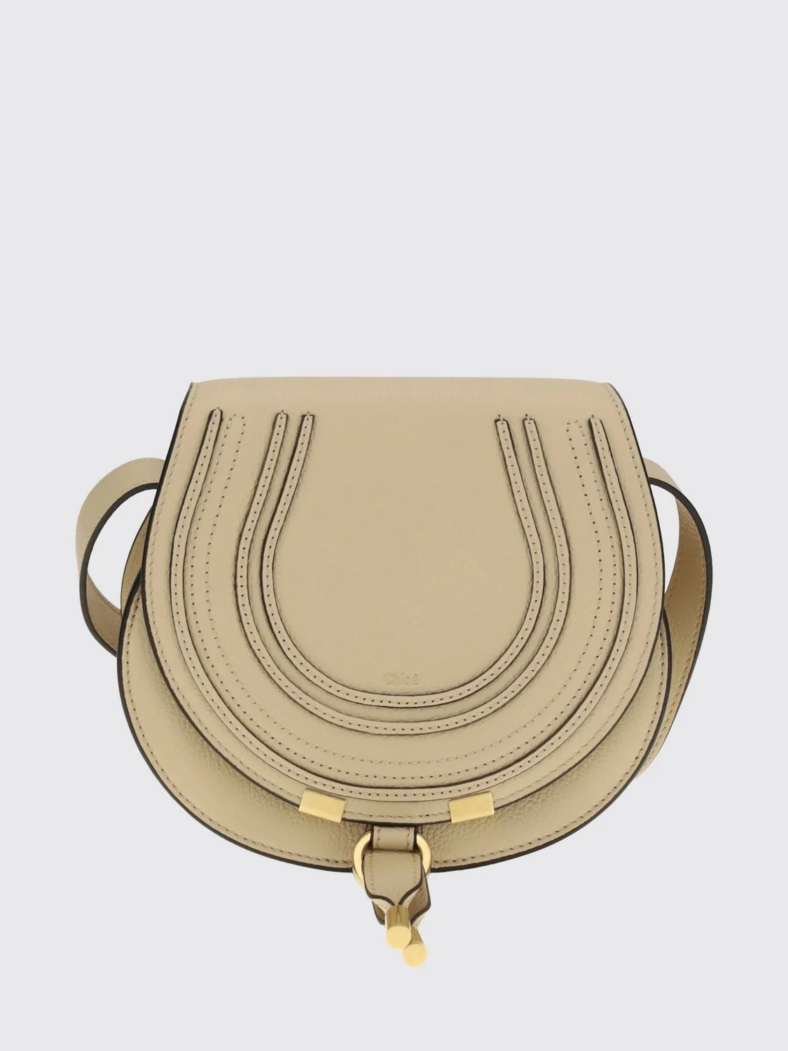 CHLOÉ OS marcie mini grained calfskin crossbody bag chloé
