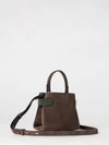 small suede handbag with monili embellishment