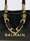 1945 soft calfskin leather tote with pb labyrinth monogram