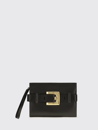 anthem lambskin leather mini bag with buckle and wrist strap