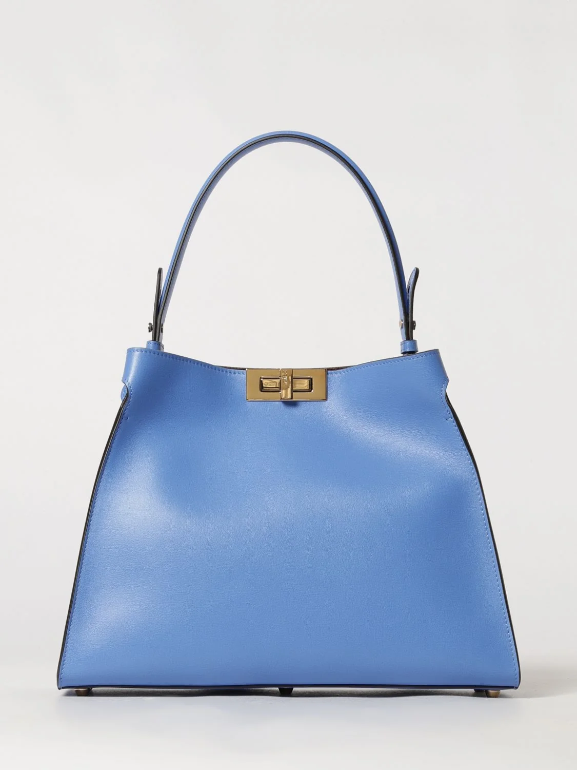FENDI OS way smooth calfskin handbag with twist-lock closure