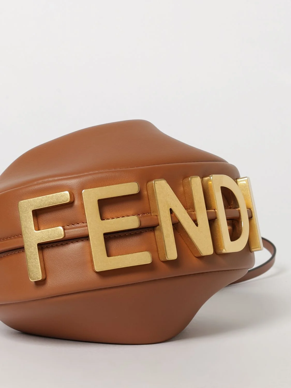 fendigraphy mini bag in calfskin with logo lettering