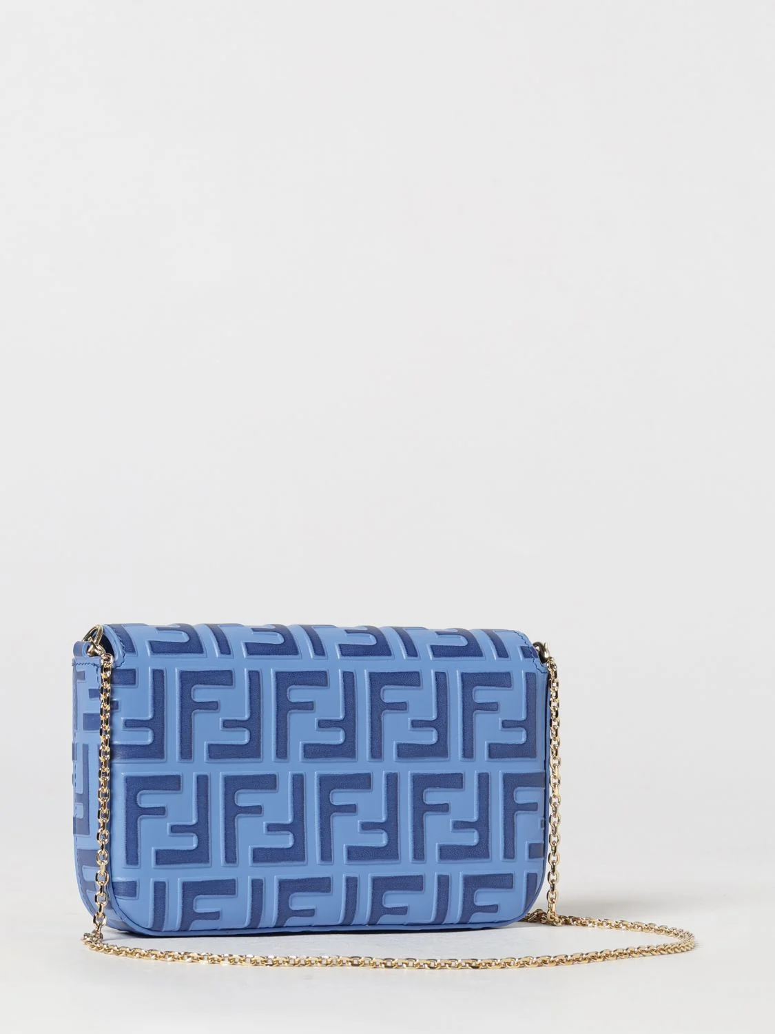 FENDI OS ff diamonds leather crossbody bag with monogram