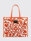 cotton tote bag with maiolica print