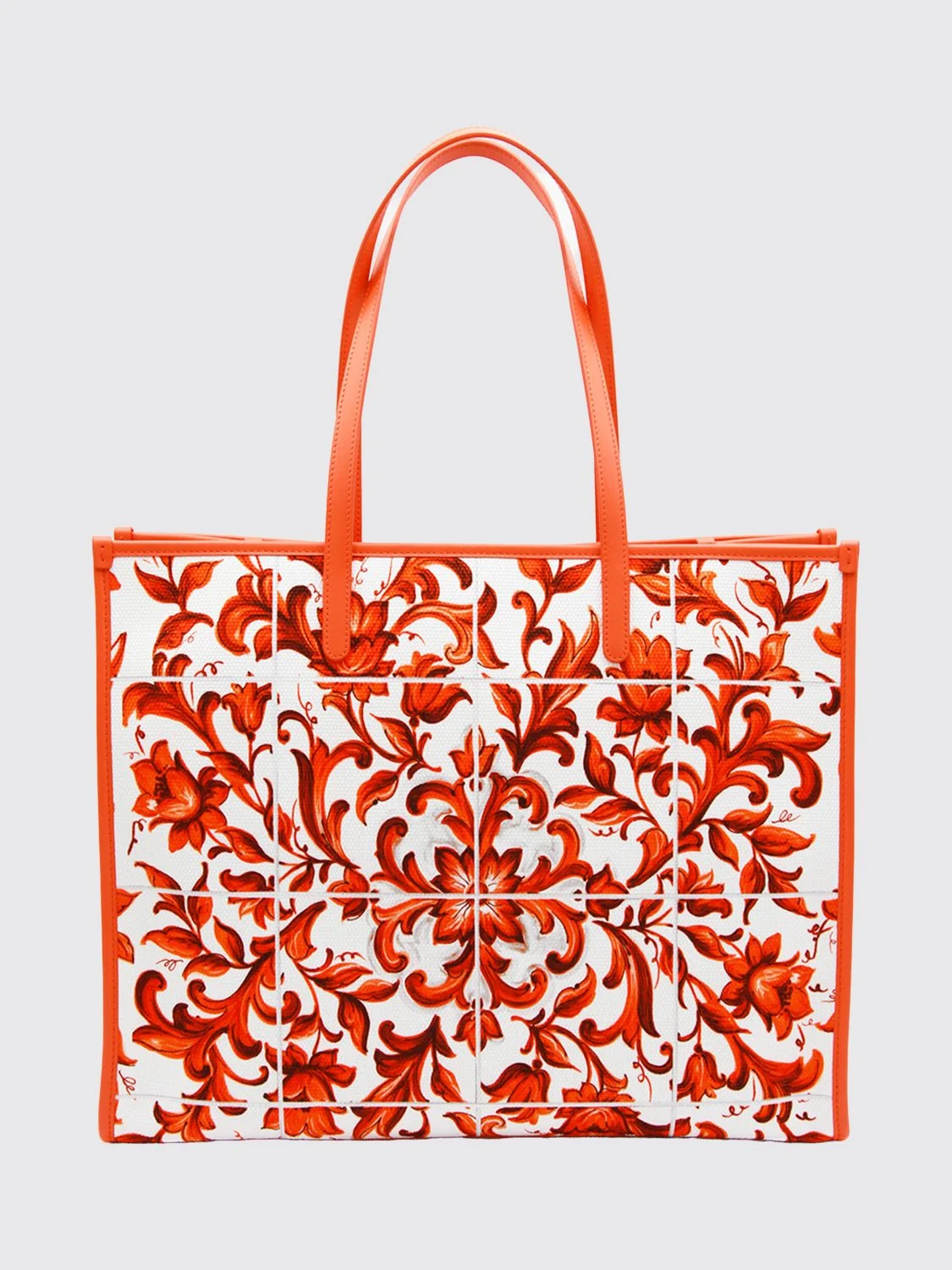 cotton tote bag with maiolica print