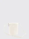 small suede bucket bag with monili embellishment