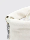 small suede bucket bag with monili embellishment