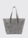 bc duo suede tote bag with monili embellishment