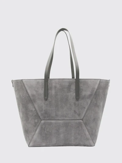 bc duo suede tote bag with monili embellishment
