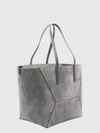 bc duo suede tote bag with monili embellishment