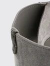 bc duo suede tote bag with monili embellishment