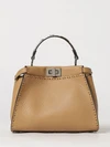 peekaboo mini handbag in hammered calfskin leather