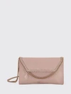 pearl-coloured falabella eco alter mat wallet on chain