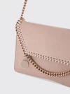 pearl-coloured falabella eco alter mat wallet on chain