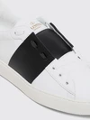 bicolour open smooth calfskin trainers