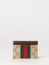 card holder with gg monogram, web stripe and horsebit detail
