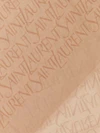 jacquard logo scarf in modal and cashmere with fringed edges
