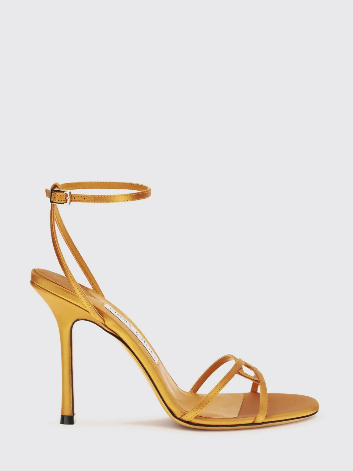 JIMMY CHOO 36 leo silk satin sandals with high stiletto heel