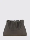 draped calfskin leather crossbody bag