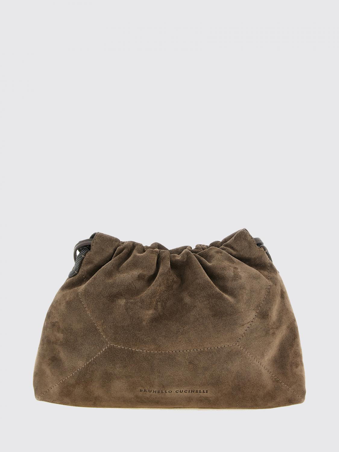 BRUNELLO CUCINELLI OS bc duo suede bucket bag with monili decoration