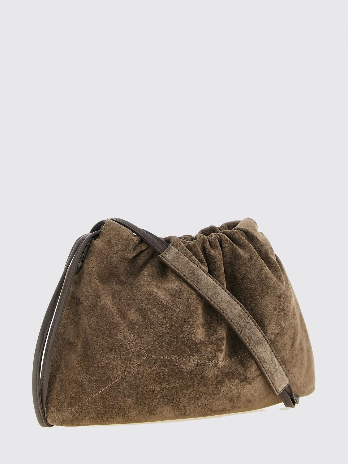BRUNELLO CUCINELLI OS bc duo suede bucket bag with monili decoration