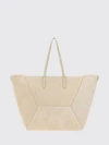 suede calfskin shoulder bag with removable pouch