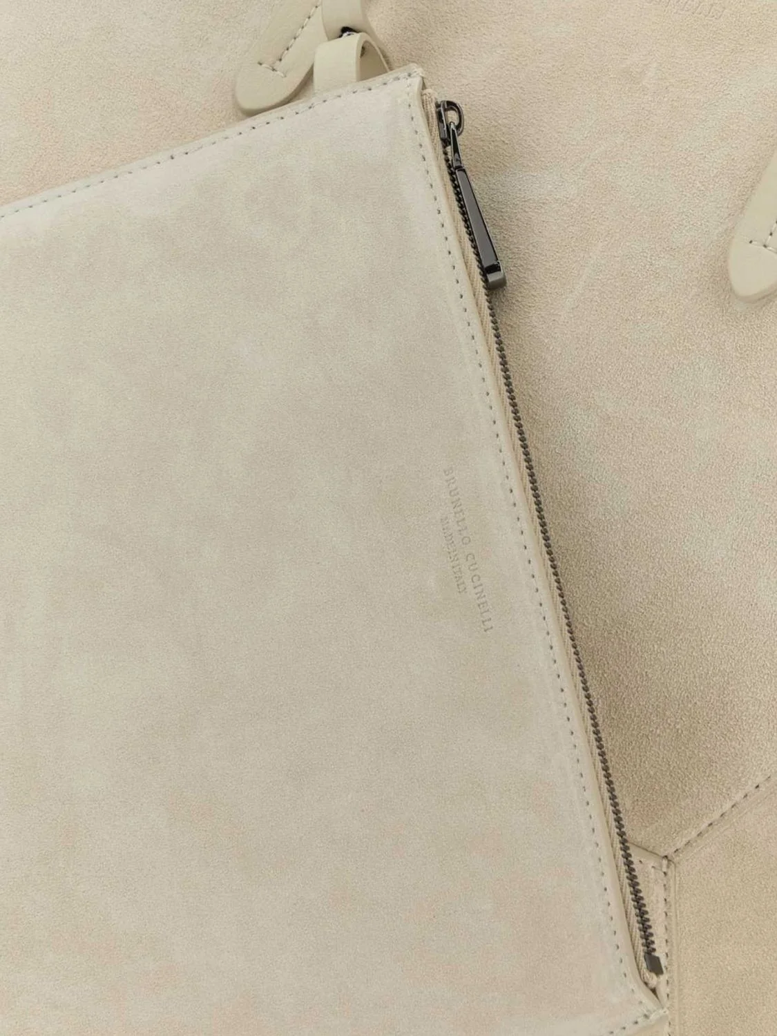 suede calfskin shoulder bag with removable pouch