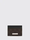 gg monogram jacquard fabric and smooth leather flat card holder