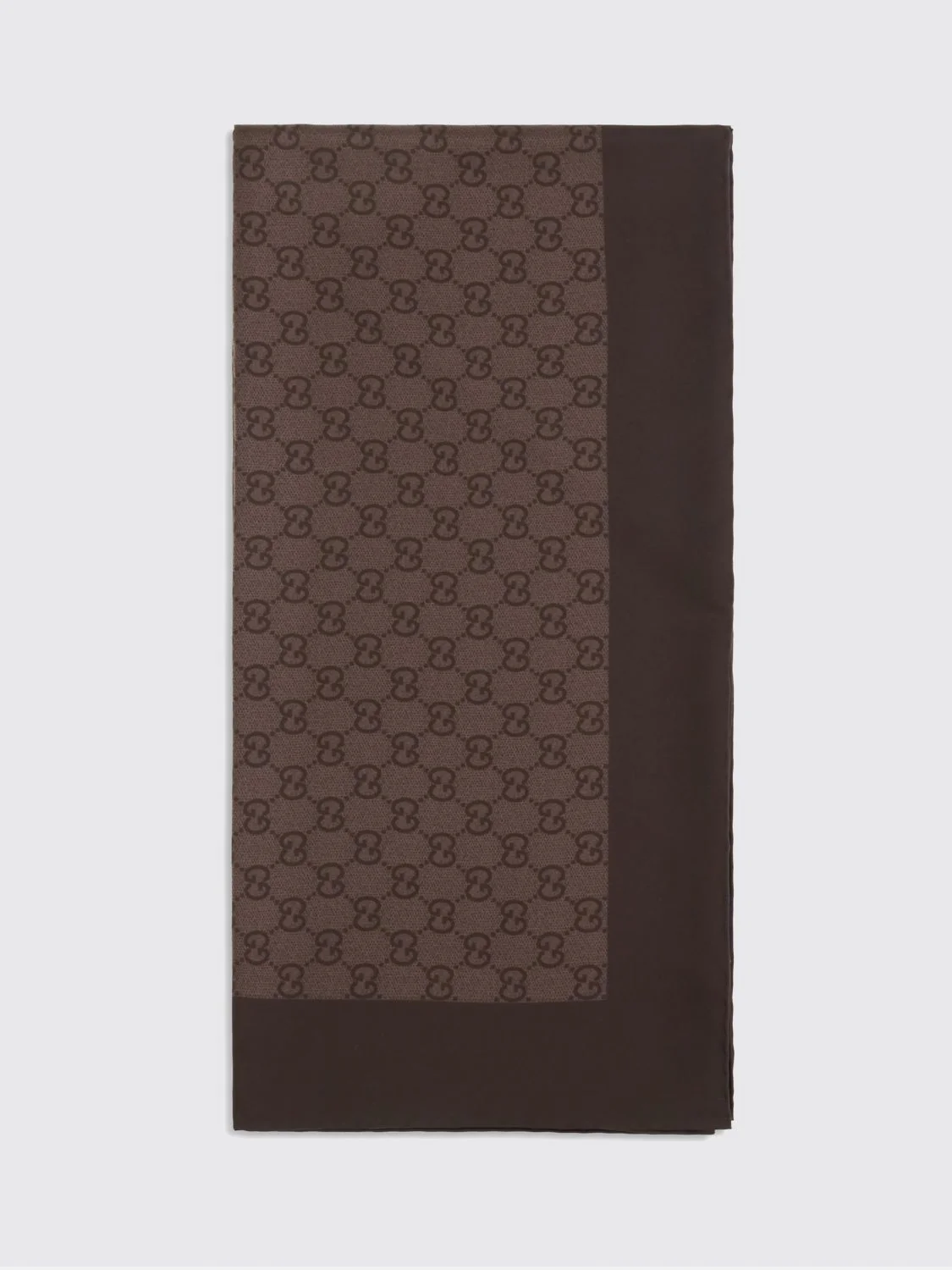 GUCCI OS square silk twill foulard with gg monogram pattern