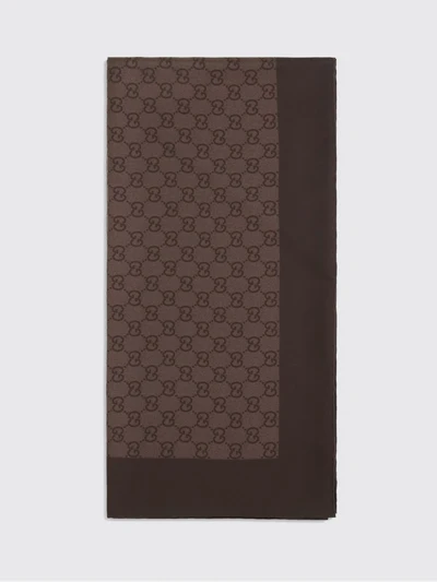 square silk twill foulard with gg monogram pattern