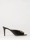 vlogo signature leather mule sandals with stiletto heel