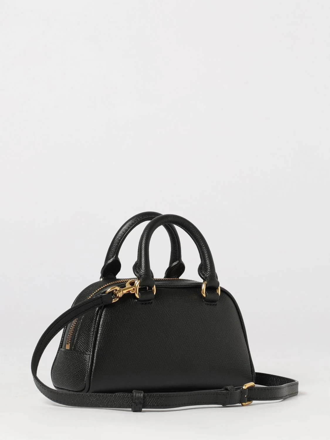vlogo signature mini bowling bag in grained leather