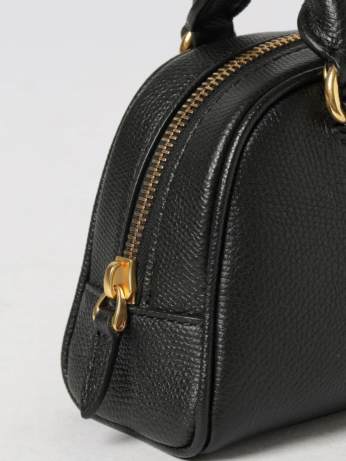 vlogo signature mini bowling bag in grained leather