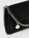 falabella mini satin bag with beads and chain