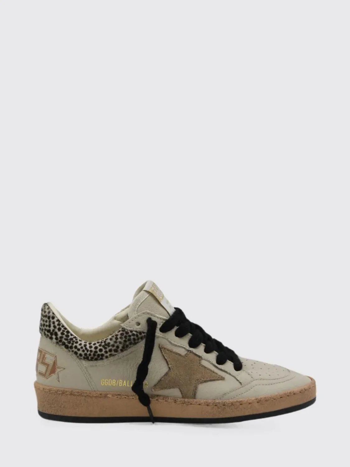 GOLDEN GOOSE 35 ball star polka-dot trainers in leather and pony hair with distressed effect
